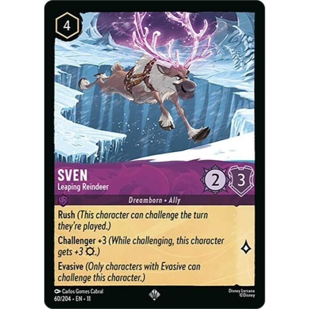 DISNEY LORCANA TCG - Winterspell - Sven - Leaping Reindeer Super Rare 60/204